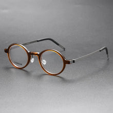 Load image into Gallery viewer, Denmark Brand Titanium Glasses Frame Men Women Retro Round Myopia Optical Eyewear Screwless Prescription Eyeglasses Frame 1810