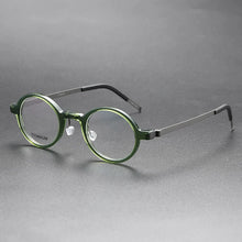 Load image into Gallery viewer, Denmark Brand Titanium Glasses Frame Men Women Retro Round Myopia Optical Eyewear Screwless Prescription Eyeglasses Frame 1810