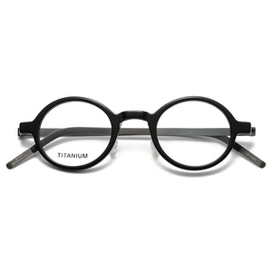 Denmark Brand Titanium Glasses Frame Men Women Retro Round Myopia Optical Eyewear Screwless Prescription Eyeglasses Frame 1810