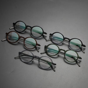 Denmark Brand Titanium Glasses Frame Men Women Retro Round Myopia Optical Eyewear Screwless Prescription Eyeglasses Frame 1810