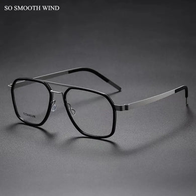 Denmark Brand Titanium Glasses Frame Men Women Square Screwless Prescription Eyeglasses Optical Myopia Spectacle Eyewear 9753