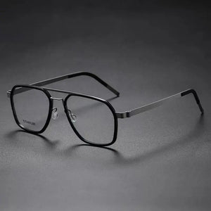 Denmark Brand Titanium Glasses Frame Men Women Square Screwless Prescription Eyeglasses Optical Myopia Spectacle Eyewear 9753