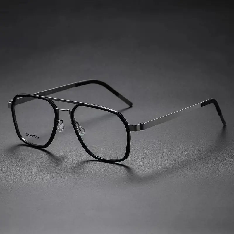 Denmark Brand Titanium Glasses Frame Men Women Square Screwless Prescription Eyeglasses Optical Myopia Spectacle Eyewear 9753