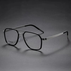 Denmark Brand Titanium Glasses Frame Men Women Square Screwless Prescription Eyeglasses Optical Myopia Spectacle Eyewear 9753