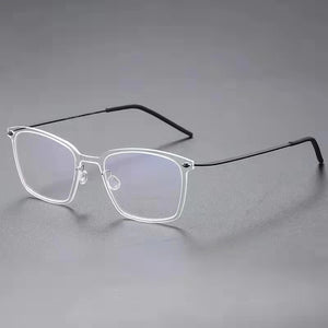 Denmark Brand Titanium Prescription Eyeglasses 6536 Square Ultralight Screwless Glasses Frame Men Women Myopia Optical Spectacle