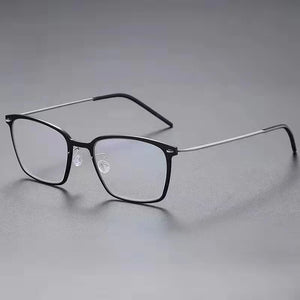 Denmark Brand Titanium Prescription Eyeglasses 6536 Square Ultralight Screwless Glasses Frame Men Women Myopia Optical Spectacle