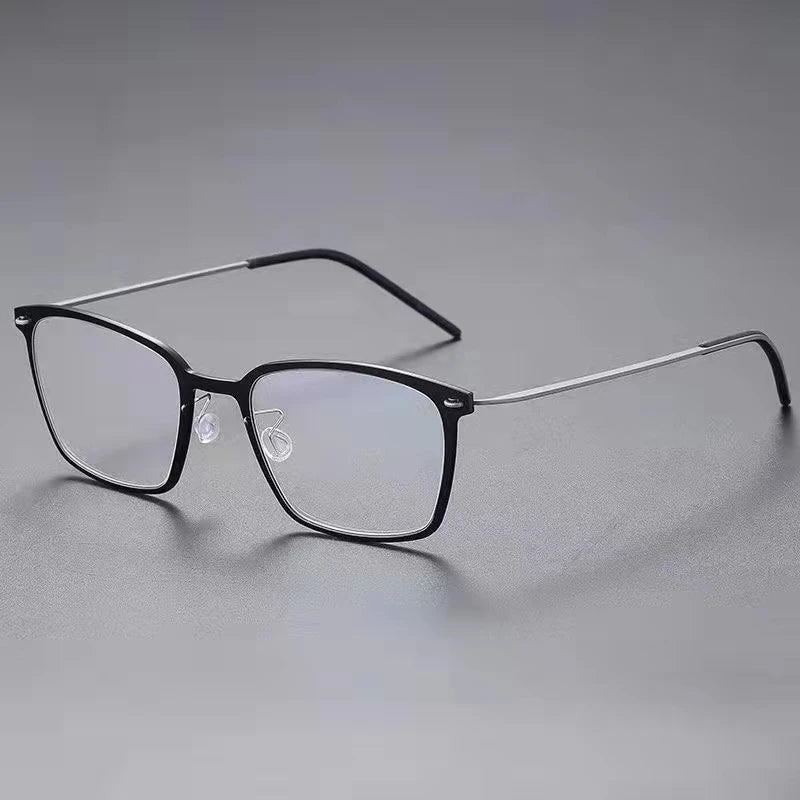 Denmark Brand Titanium Prescription Eyeglasses 6536 Square Ultralight Screwless Glasses Frame Men Women Myopia Optical Spectacle