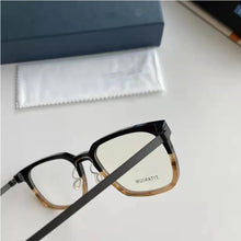 Load image into Gallery viewer, Denmark Brand Titanium Screwless Glasses Frame Ultralight Men Business Square Prescription Eyeglasses Women Optical Eyewear 1258