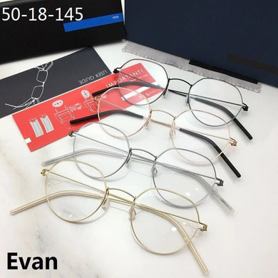 Denmark Brand Ultralight Glasses Frame Screwless Rimless Eyeglasses   Alloy Titanium Spectacle Frames Myopia Lenses
