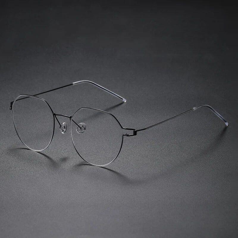 Denmark Brand Ultralight Glasses Frame Screwless Rimless Eyeglasses   Alloy Titanium Spectacle Frames Myopia Lenses
