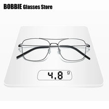 Carica l&#39;immagine nel visualizzatore di Gallery, Denmark Brand Ultralight Screwless Titanium Square Glasses Frame Men Women Double Beam Optical Prescription Eyeglasses Martin