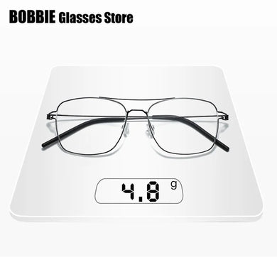 Denmark Brand Ultralight Screwless Titanium Square Glasses Frame Men Women Double Beam Optical Prescription Eyeglasses Martin