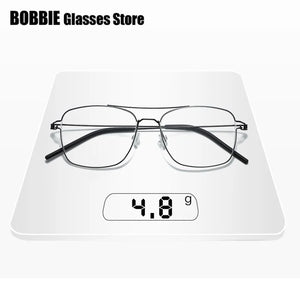 Denmark Brand Ultralight Screwless Titanium Square Glasses Frame Men Women Double Beam Optical Prescription Eyeglasses Martin