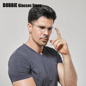 Denmark Brand Ultralight Screwless Titanium Square Glasses Frame Men Women Double Beam Optical Prescription Eyeglasses Martin