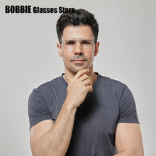 Carica l&#39;immagine nel visualizzatore di Gallery, Denmark Brand Ultralight Screwless Titanium Square Glasses Frame Men Women Double Beam Optical Prescription Eyeglasses Martin
