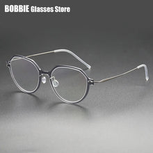 Carica l&#39;immagine nel visualizzatore di Gallery, Denmark Eyeglasses Titanium Screwless Glasses Frame Women Polygon 6582 Prescription Myopia Optical Spectacle Eyewear Ultralight
