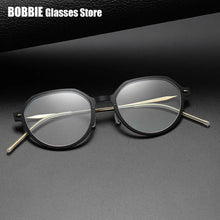 Carica l&#39;immagine nel visualizzatore di Gallery, Denmark Eyeglasses Titanium Screwless Glasses Frame Women Polygon 6582 Prescription Myopia Optical Spectacle Eyewear Ultralight