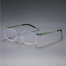 Load image into Gallery viewer, Denmark Screwless Semi Rimless Glasses Frame Men Ultralight Business Square Eyeglasses Women Ultrathin Titanium Myopia Eyewear