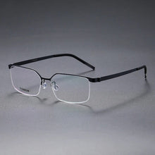 Load image into Gallery viewer, Denmark Screwless Semi Rimless Glasses Frame Men Ultralight Business Square Eyeglasses Women Ultrathin Titanium Myopia Eyewear