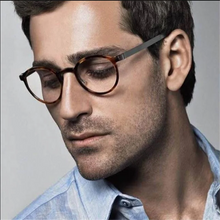 Carica l&#39;immagine nel visualizzatore di Gallery, Denmark Titanium Glasses Frame 1014 Men Women Retro Round Optical Prescription Eyeglasses Spectacles Screwless Myopia Eyewear
