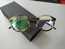 Carica l&#39;immagine nel visualizzatore di Gallery, Denmark Titanium Glasses Frame 1014 Men Women Retro Round Optical Prescription Eyeglasses Spectacles Screwless Myopia Eyewear