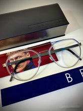 Load image into Gallery viewer, Denmark Titanium Glasses Frame Women Ultralight Screwless Eyewear 9745 Men Double Beam Pilot Myopia Prescription Eyeglasses