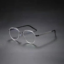 Load image into Gallery viewer, Denmark Titanium Glasses Frame Women Ultralight Screwless Eyewear 9745 Men Double Beam Pilot Myopia Prescription Eyeglasses