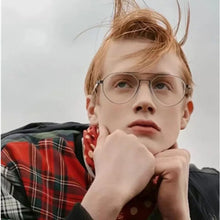 Load image into Gallery viewer, Denmark Titanium Glasses Frame Women Ultralight Screwless Eyewear 9745 Men Double Beam Pilot Myopia Prescription Eyeglasses