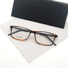 Load image into Gallery viewer, Denmark Titanium Optical Glass Frame Men Ultralight Square Myopia Prescription Eyeglasses 2019 Male Metal Full Screwless Eyewear