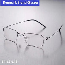 Load image into Gallery viewer, Denmark Titanium Rim Square Glasses Frame Business Men   Eyewear No Screw Handmade Myopia Optical Eyeglasses Frames