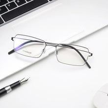 Load image into Gallery viewer, Denmark Titanium Rim Square Glasses Frame Business Men   Eyewear No Screw Handmade Myopia Optical Eyeglasses Frames