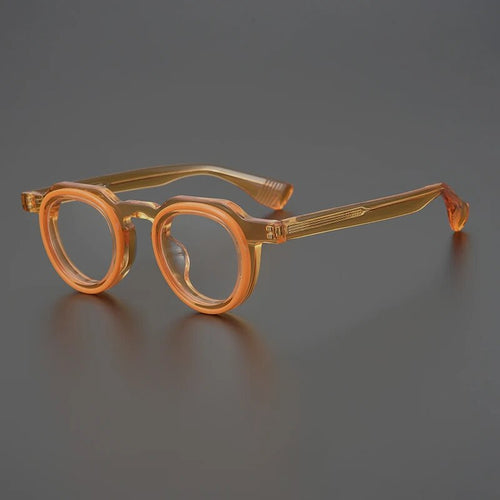 Montature per occhiali rotonde in stile giapponese di marca di design da uomo Occhiali da vista fatti a mano in acetato Occhiali da vista