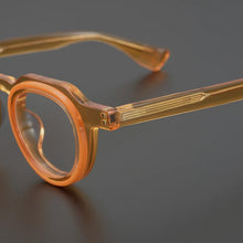 Carica l&#39;immagine nel visualizzatore di Gallery, Montature per occhiali rotonde in stile giapponese di marca di design da uomo Occhiali da vista fatti a mano in acetato Occhiali da vista