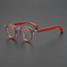Carica l&#39;immagine nel visualizzatore di Gallery, Montature per occhiali rotonde in stile giapponese di marca di design da uomo Occhiali da vista fatti a mano in acetato Occhiali da vista