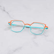 Load image into Gallery viewer, Designer Hand Craft Cat Eye Glasses Frame for Men EVANGELION Limited Edition INS Style Alloy Patchwork Purple Eyeglasses Women