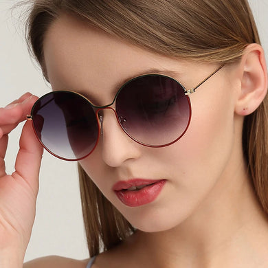 Designer Round Sunglasses for Women Female Retro Metal Frame Sexy Ladies UV400 Glasses Vintage Shades Women/Men Vintage Oculos
