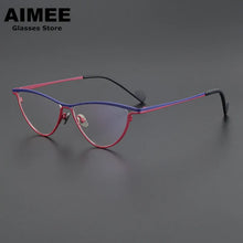 Load image into Gallery viewer, Designer&#39;s  Ultra-Personalized Color Cat Eye Glasses Frame Men Women Retro  Myopia Reading Eyeglasses Blue Light Gafas