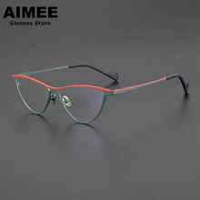 Load image into Gallery viewer, Designer&#39;s  Ultra-Personalized Color Cat Eye Glasses Frame Men Women Retro  Myopia Reading Eyeglasses Blue Light Gafas