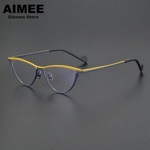 Designer's  Ultra-Personalized Color Cat Eye Glasses Frame Men Women Retro  Myopia Reading Eyeglasses Blue Light Gafas