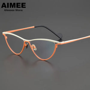Designer's  Ultra-Personalized Color Cat Eye Glasses Frame Men Women Retro  Myopia Reading Eyeglasses Blue Light Gafas