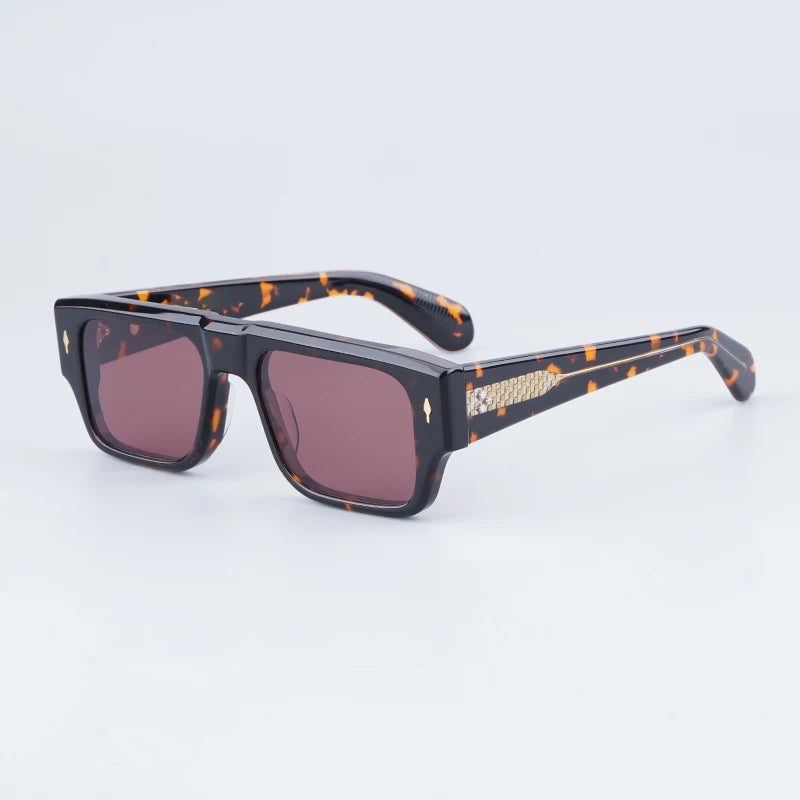Devoto Square JMM Sunglasses Made in Japan Luxury Handcraft Luxury Eyeglasses for Men and Women with Thick Acetate