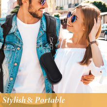 Carica l&#39;immagine nel visualizzatore di Gallery, Diving Material Glasses Bag with Hook Men Women Waterproof Solid Reading Optical Sunglasses Pouch Zipper Eyewear Accessories