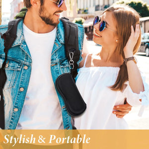 Diving Material Glasses Bag with Hook Men Women Waterproof Solid Reading Optical Sunglasses Pouch Zipper Eyewear Accessories