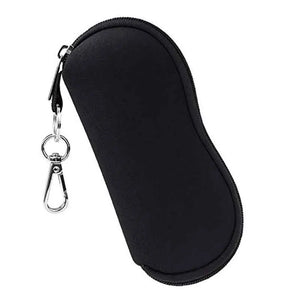 Diving Material Glasses Bag with Hook Men Women Waterproof Solid Reading Optical Sunglasses Pouch Zipper Eyewear Accessories