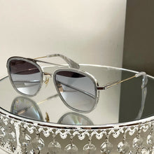Load image into Gallery viewer, Double Bar metal frame oval sunglasses for men sunglasses  Gradient lens glasses Outdoor UV protection eyewear