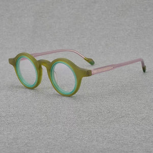 Double circle round glasses Men and women fashion color acetate optical glasses frame making prescription glasses for myopia