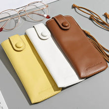 Load image into Gallery viewer, Durable Easy To Carry Leather Solid Color Protector Box Glasses Case Sunglasses Bag