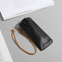 Load image into Gallery viewer, Durable Easy To Carry Leather Solid Color Protector Box Glasses Case Sunglasses Bag