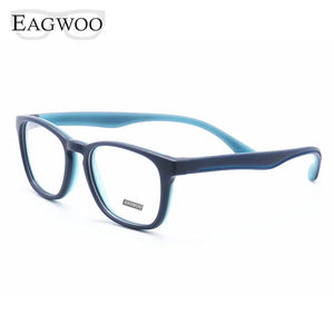EAGWOO Silicon Soft Eyeglasses Children Optical Frame Plain Spectacle Boy Girl Temple Prescription Glasses Frame 333