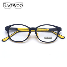Load image into Gallery viewer, EAGWOO Silicon Soft Eyeglasses Children Round Optical Frame Plain Spectacle Boy Girl Temple Prescription Glasses Frame 888